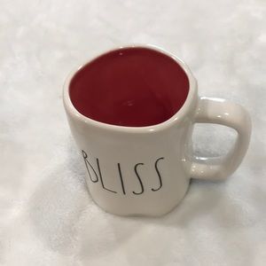 Rae Dunn Artisan  Collection by Magenta inside pink or light red mug “BLISS”